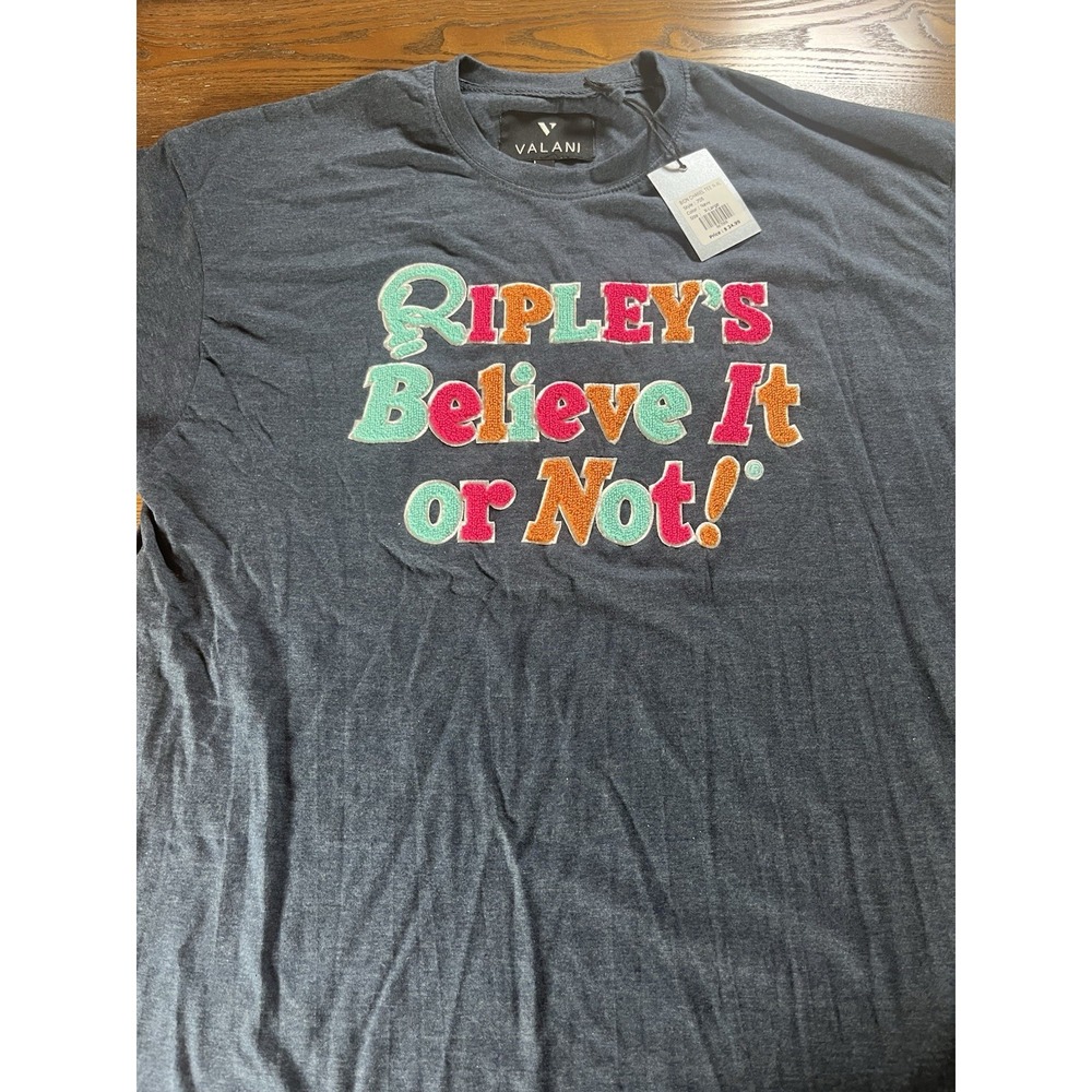 NWT New Ripley's Believe It Or Not Bion Chanel Graphic T Shirt Size XL Navy Blue